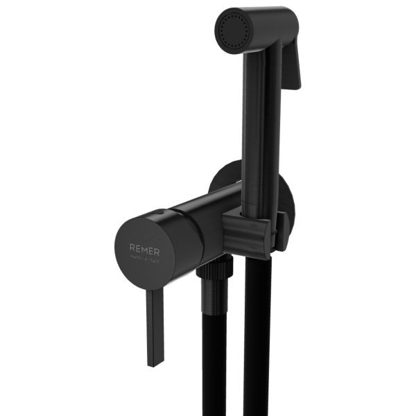 Гигиенический душ со смесителем Remer Metrica MC65OEWBGM, оружейная сталь PVD