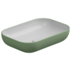 Раковина накладная биколор 60x42 см GSG Ceramic Design Easy EALAVRE60BI000/031, White/Salvia Matt