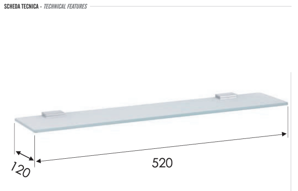 Полка 52 см Remer Flat FT20CR