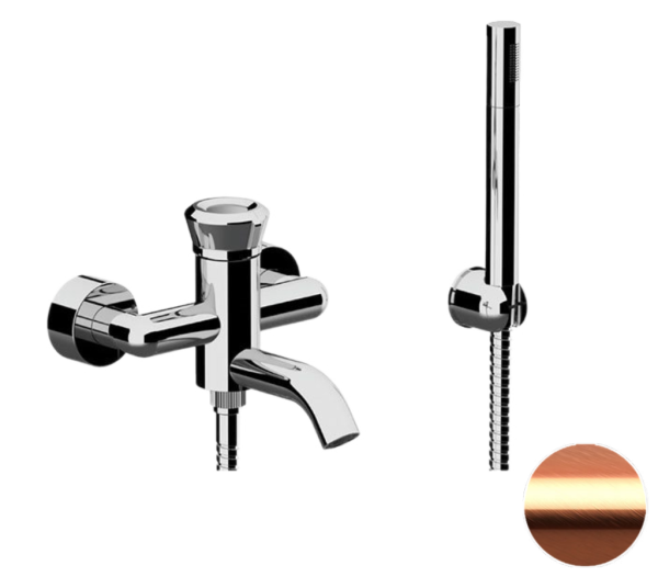 Смеситель для ванны Remer Element ET02RP, медь брашированная