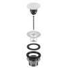 Донный клапан с переливом для ванны click-clack 1”1/2 OMP Tea Clicker 8334.060.6.XD, белый матовый
