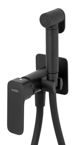 Гигиенический душ со смесителем Daniel Tiara TA645BP4DC15, чёрный матовый