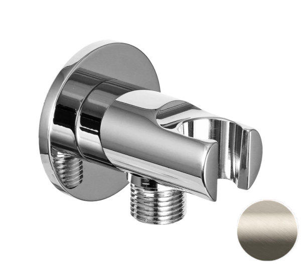 Держатель ручного душа с подключением шланга Remer 337MXV, сталь