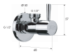 Запорный вентиль 1/2*1/2 Remer 128L1212