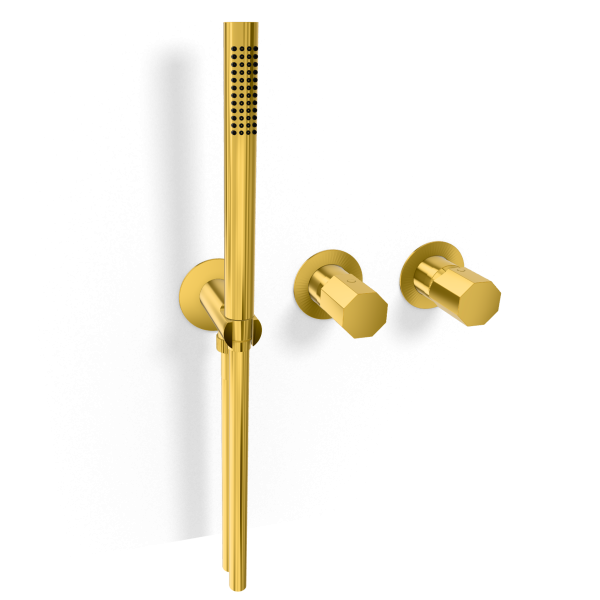 Смеситель для душа Remer Ottagono ON97D3PWBDO, золото глянцевое