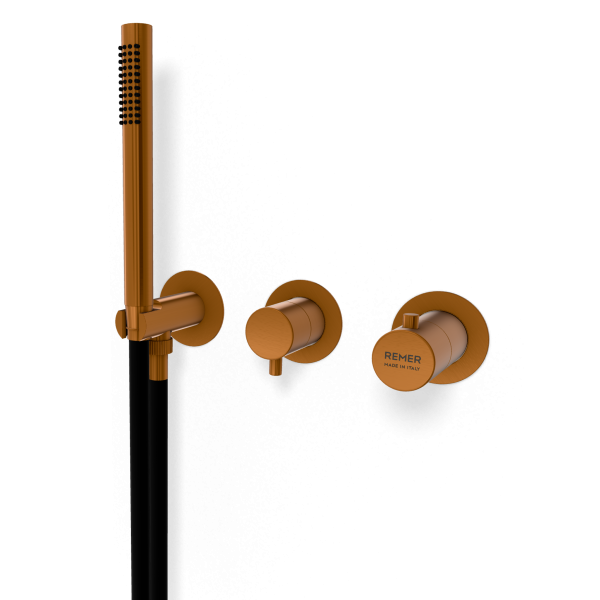 Смеситель для душа Remer X Style XT97D2PWBCU, медь брашированная PVD