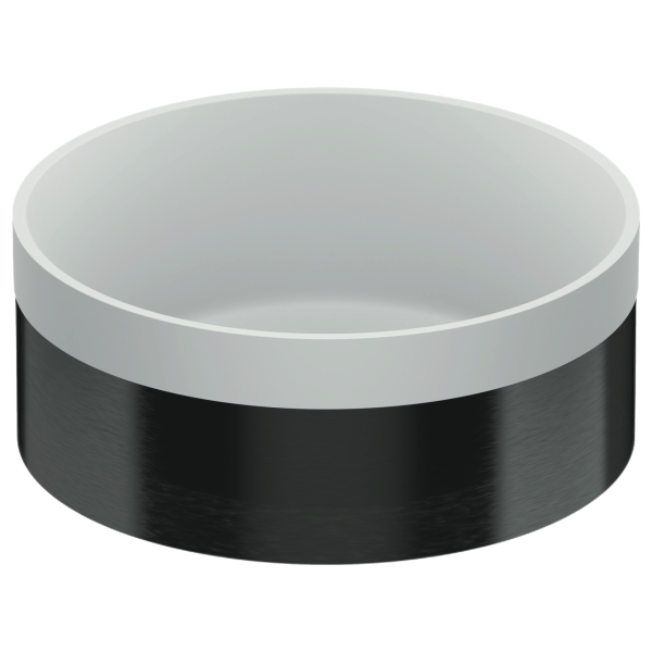 Раковина накладная 37 см Remer RB902CFP, черный брашированный хром