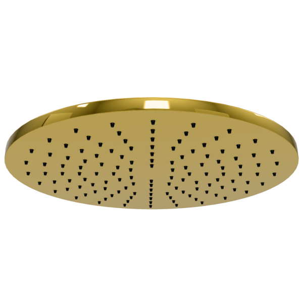 Верхний душ 30 см с шарнирным соединением Remer 359MM30GPX, золото глянцевое PVD