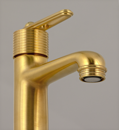 Смеситель для раковины Daniel Brooklyn BY606NDP, золото брашированное