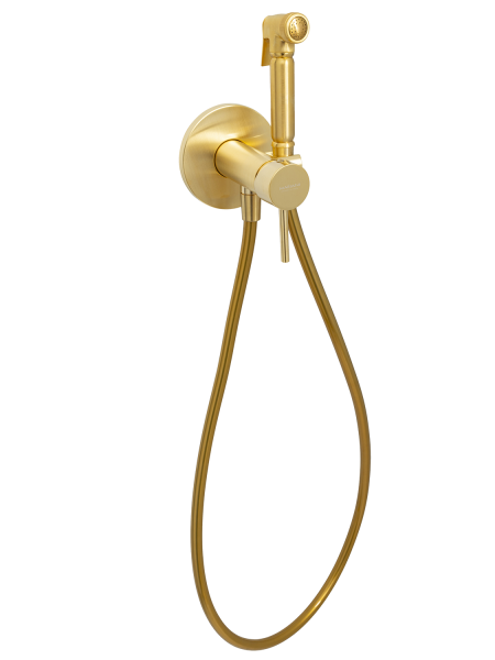 Гигиенический душ со смесителем Mariani Next B22185NXW, золото брашированное