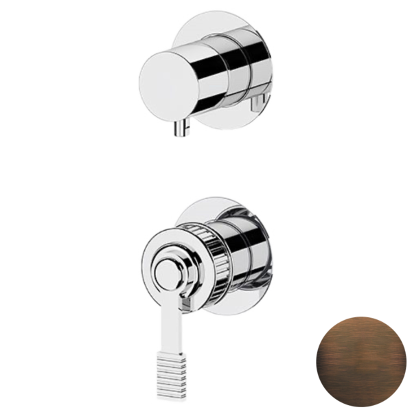 Смеситель для душа Remer Atelier AL92PWBBR, бронза масляная