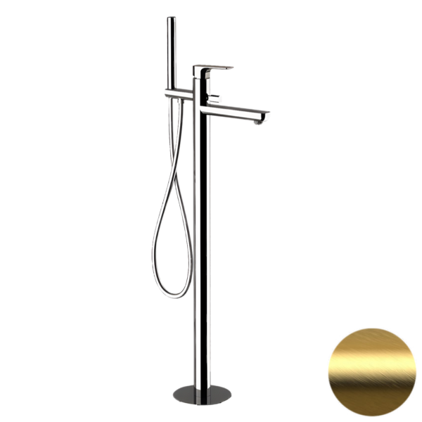 Смеситель для ванны Daniel Tiara TA678DP, золото брашированное