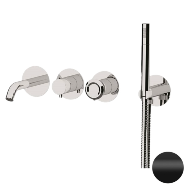 Смеситель для ванны Remer Element ET53D2PWBNO, черный матовый