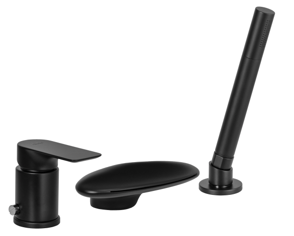 Смеситель для ванны Remer Infinity I07UFNO, черный матовый