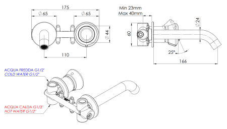 Смеситель для раковины Remer Element ET15P