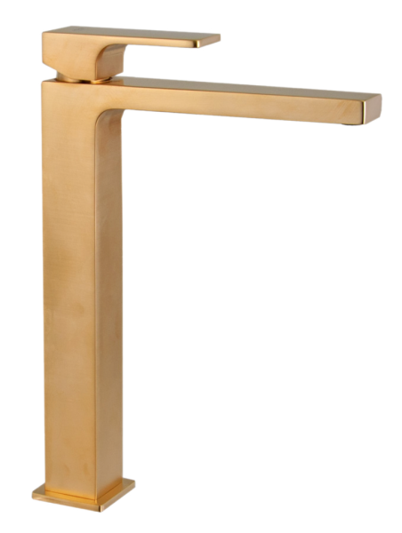 Смеситель для раковины Remer Absolute AU11LBG, золото брашированное