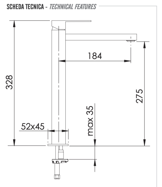 Смеситель для раковины Remer Q-Design QD10LXXL