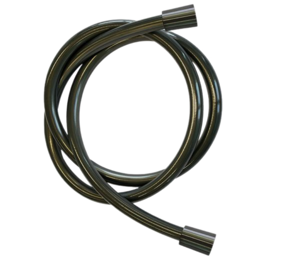 Шланг для душа ПВХ 120 см Remer 332CN2G120CFP, черный брашированный хром