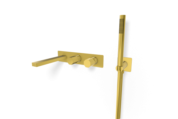 Смеситель для ванны Remer Ottagono ON53D2WBDO, золото глянцевое