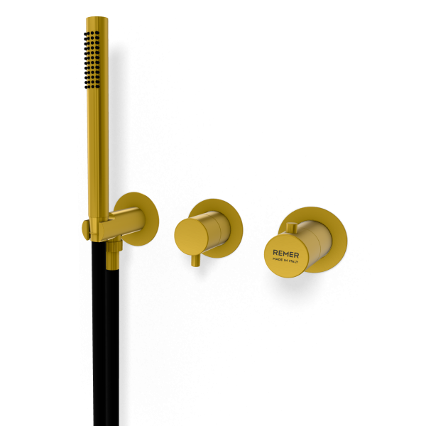 Смеситель для душа Remer X Style XT97D2PWBHS, латунь брашированная PVD