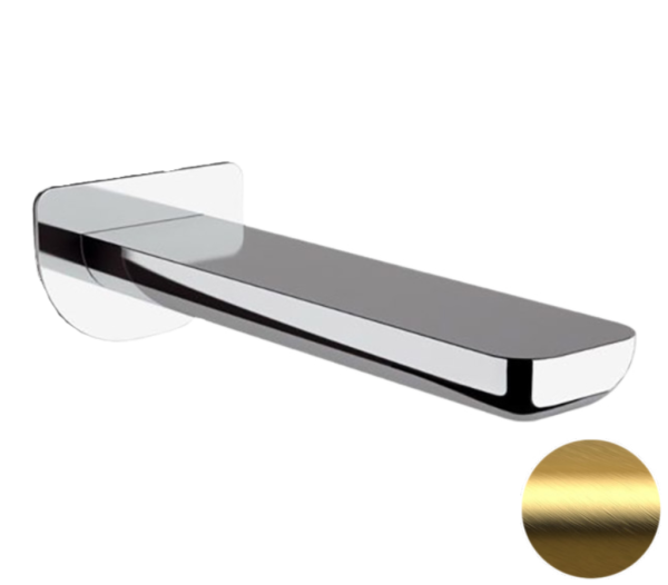 Излив настенный 18 см Remer Infinity 91IBG, золото брашированное