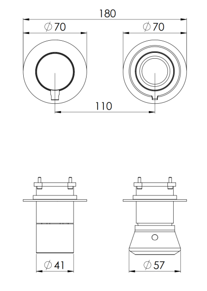 Смеситель для душа Remer Element ET93ZPWBBO, белый матовый