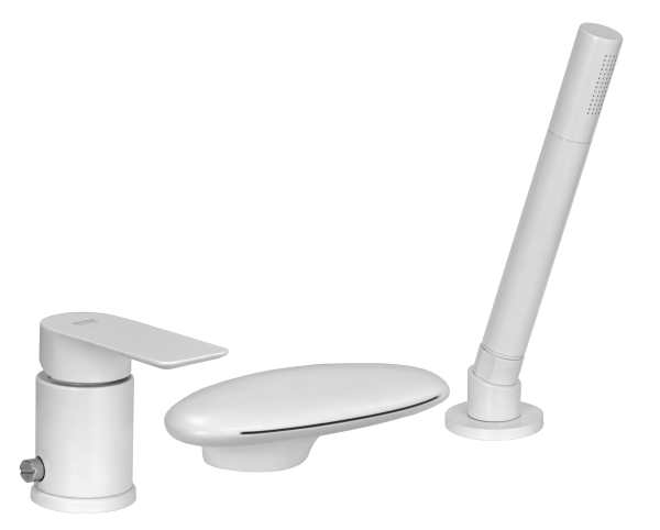 Смеситель для ванны Remer Infinity I07UFBO, белый матовый