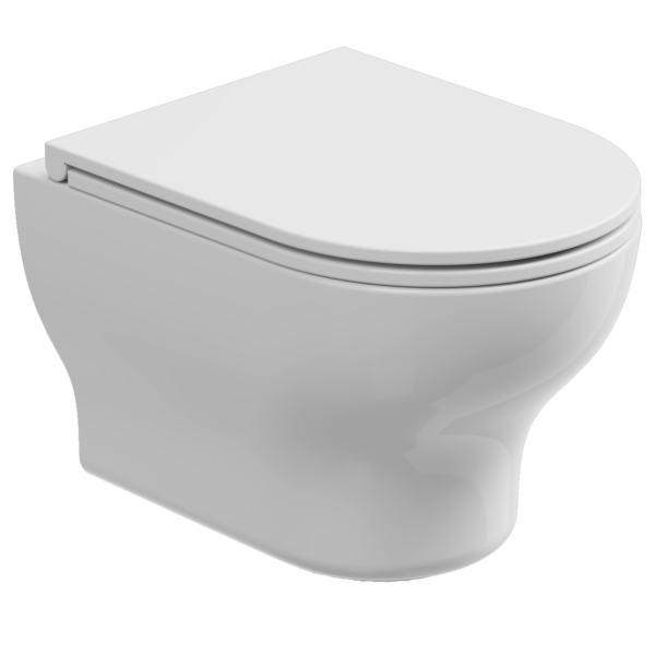 Комплект: Подвесной унитаз с крышкой и креплением GSG Ceramic Design Speed SPWCSO000+SPCOPRSLTICR000+ACS40EX, белый глянцевый 