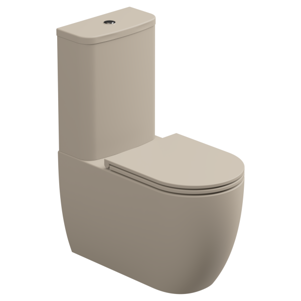 Чаша напольного унитаза биколор GSG Ceramic Design Like LKMBLBI000/034P, White/Sabbia Matt