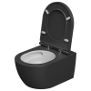 Подвесной унитаз биколор со смывом Eco Clean (торнадо) с крышкой и креплением GSG Ceramic Design Like RULKWCSETSOECBI000/003FI, Black Matt