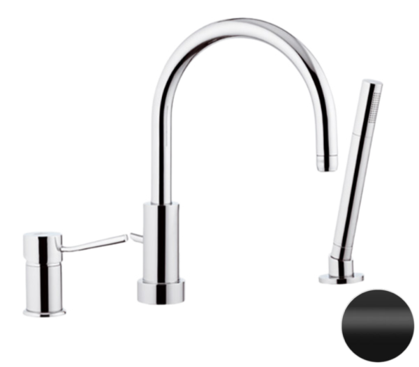 Смеситель для ванны Remer Minimal N072NO, черный матовый