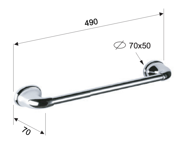 Полотенцедержатель 40 см Remer NV40CR