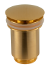 Донный клапан с переливом 1”1/4 Remer 905CC114BG, золото брашированное
