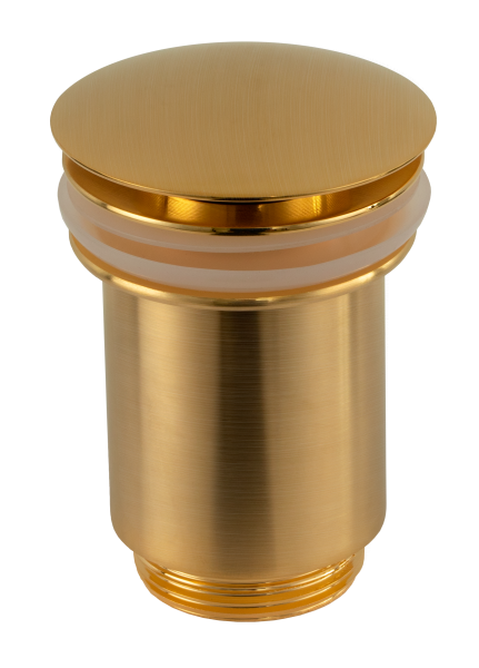 Донный клапан без перелива 1”1/4 Remer 904CC114BG, золото брашированное