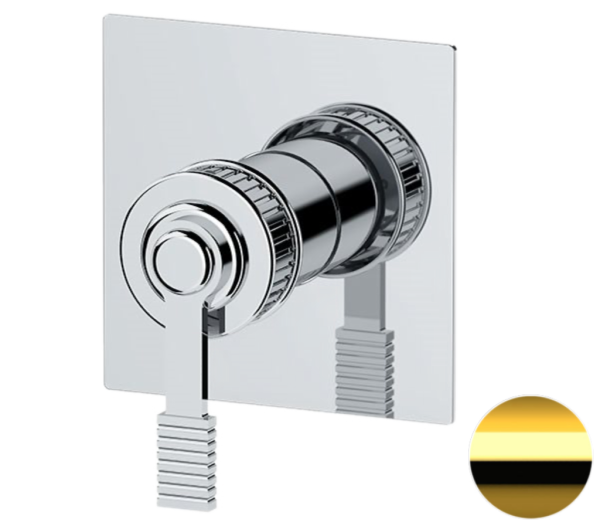 Смеситель для душа Remer Atelier AL30QDO, золото глянцевое