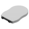 Крышка с сиденьем для подвесного унитаза с микролифтом GSG Ceramic Design Time TICOPRCCCR000, белый глянцевый