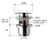 Донный клапан с переливом 1”1/4 Remer 905SCC2114