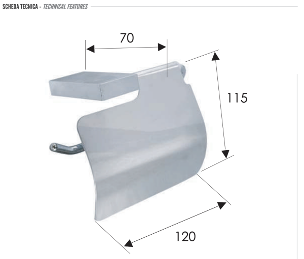 Бумагодержатель Remer Flat FT60CR