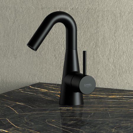 Смеситель для раковины Daniel Swing SG606N15, чёрный матовый