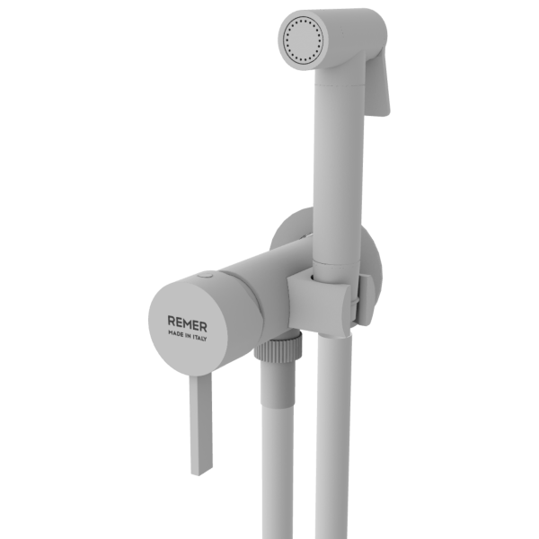 Гигиенический душ со смесителем Remer Metrica MC65OEWBBO, белый матовый