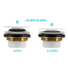 Донный клапан без перелива для ванны click-clack 1”1/2 OMP Tea Clicker 8568.060.6.XD, белый матовый