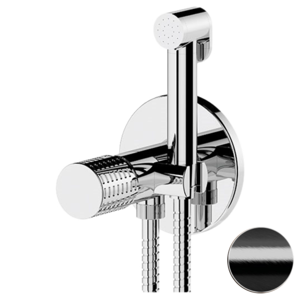Гигиенический душ со смесителем Remer Celebrity CEC65WCFP, черный брашированный хром